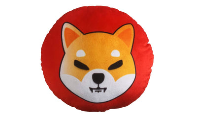 Shiba Inu Pillow - Round Stuffed Plush Crypto Pillow by BlockCraft.Shop SHIB Plush Pillow