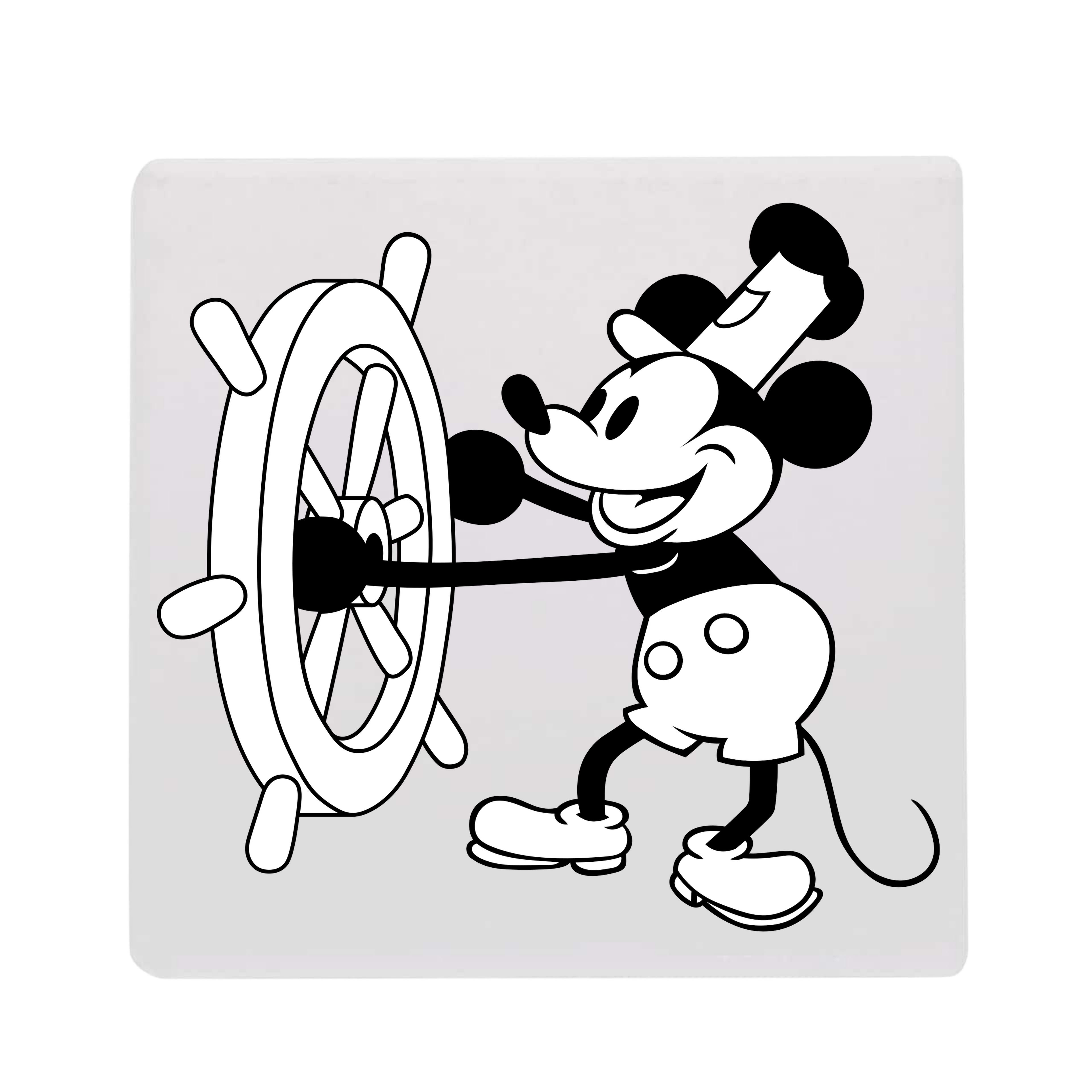Steamboat Willie Coaster Black and White