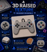 3D raised texture detail of the retro controller coasters