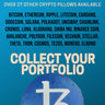 Tezos Pillow - Embroidered Round Stuffed Plush Crypto Pillow by BlockCraft.Shop XTZ Plush Pillow