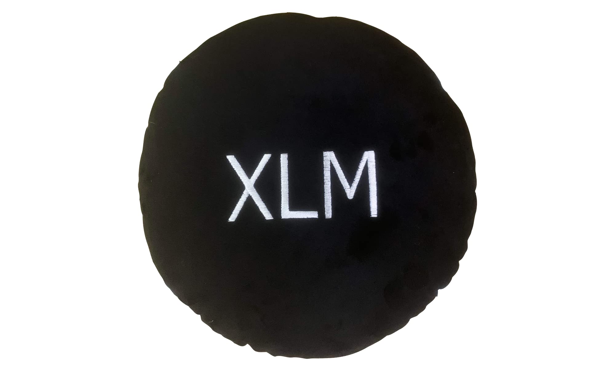 Stellar Lumens Pillow - Embroidered Round Stuffed Plush Crypto Pillow by BlockCraft.Shop XLM Plush Pillow