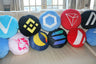 Solana Pillow - Round Stuffed Plush Crypto Pillow by BlockCraft.Shop SOL Plush Pillow
