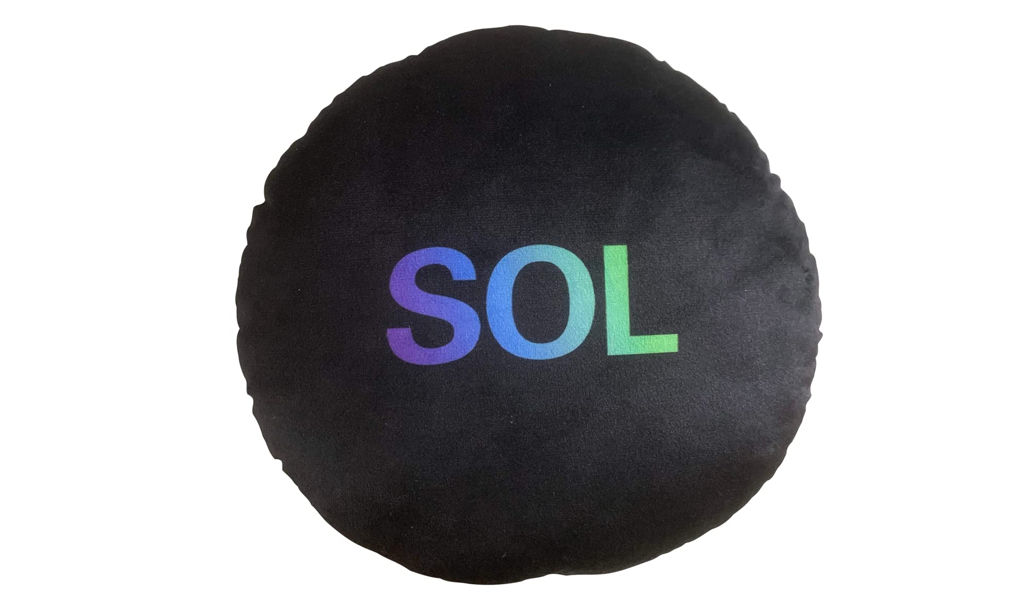 Solana Pillow - Round Stuffed Plush Crypto Pillow by BlockCraft.Shop SOL Plush Pillow