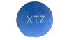 Tezos Pillow - Embroidered Round Stuffed Plush Crypto Pillow by BlockCraft.Shop XTZ Plush Pillow