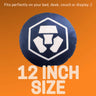 Crypto.com Cronos Pillow - Round Stuffed Plush Crypto Pillow by BlockCraft.Shop Cronos CRO Plush Pillow (Updated