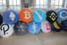 Vechain Pillow - Embroidered Round Stuffed Plush Crypto Pillow by BlockCraft.Shop Vet Plush Pillow
