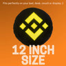 Binance Pillow - Embroidered Round Stuffed Plush Crypto Pillow by BlockCraft.Shop BNB Plush Pillow
