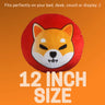 Shiba Inu Pillow - Round Stuffed Plush Crypto Pillow by BlockCraft.Shop SHIB Plush Pillow