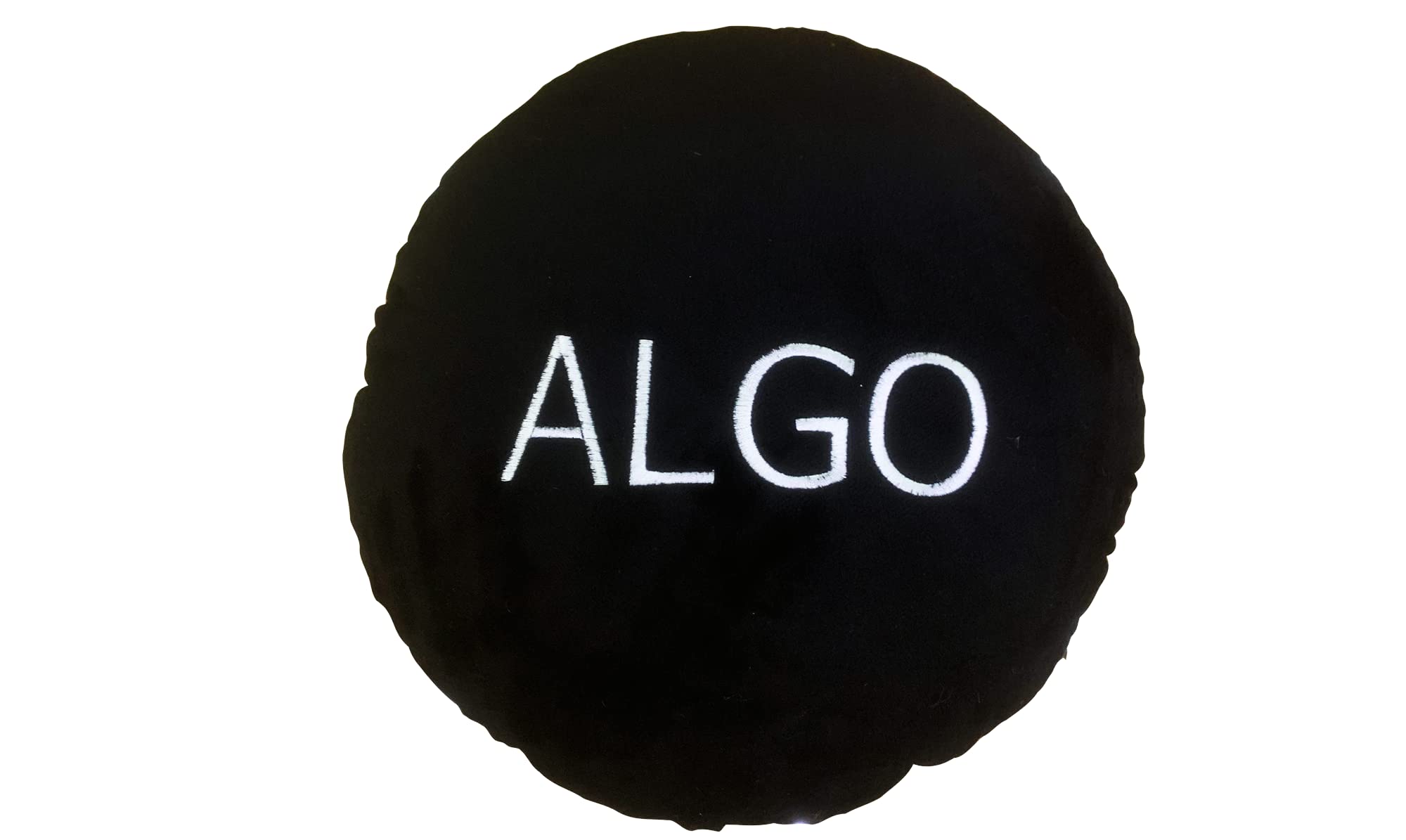 Algorand Pillow - Embroidered Round Stuffed Plush Crypto Pillow by BlockCraft.Shop ALGO Plush Pillow