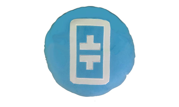 Theta Network Pillow - Embroidered Round Stuffed Plush Crypto Pillow by BlockCraft.Shop Theta Plush Pillow