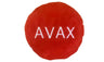 Avalanche Pillow - Embroidered Round Stuffed Plush Crypto Pillow by BlockCraft.Shop AVAX Plush Pillow