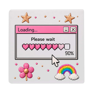 Y2K Pink Loading Hearts