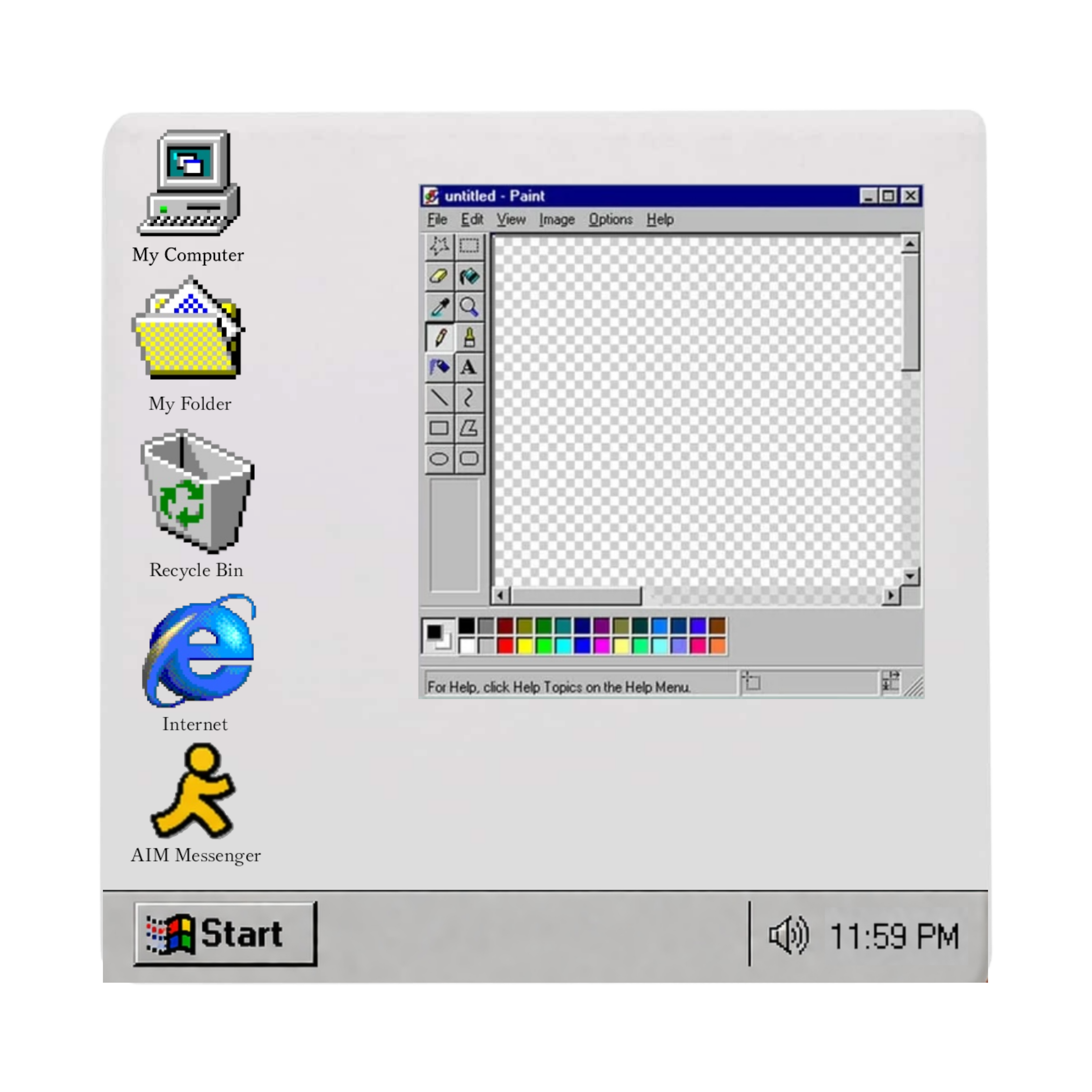 Win95 MS Paint Coaster