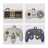 Retro controller ceramic coaster set of 4 — NES, SNES, N64, GameCube inspired