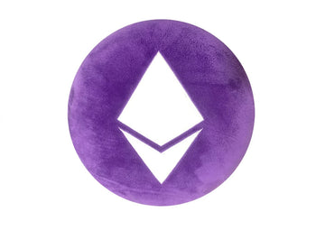 Ethereum 2.0 Transition Pillow - Multi-Colored, Embroidered, Round, Plush and Stuffed Limited Edition by BlockCraft.Shop