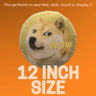 Dogecoin Pillows - Round Stuffed Plush Crypto Pillow by BlockCraft.Shop Doge Plush Pillow 32 cm