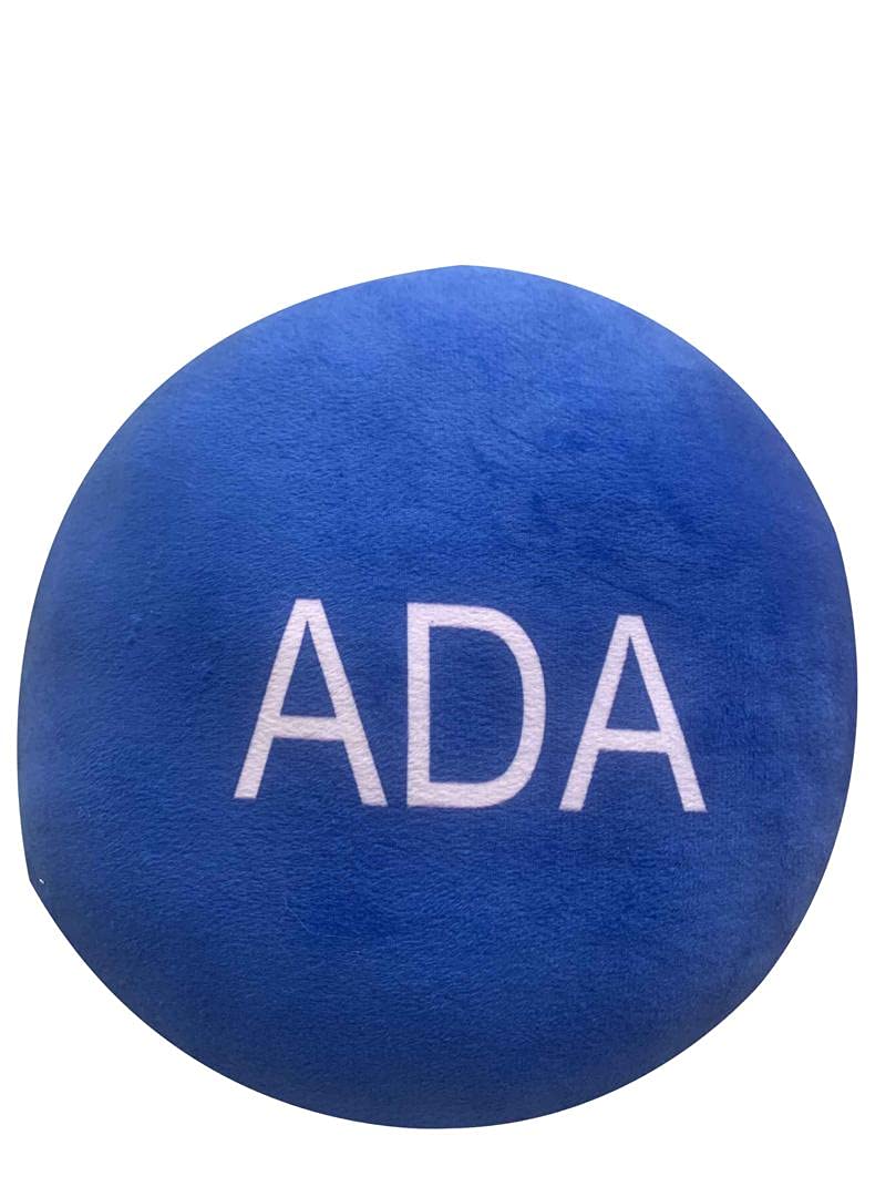 Cardano Pillow - Round Stuffed Plush Crypto Pillow by BlockCraft.Shop ADA Plush Pillow