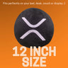 XRP Pillows - Embroidered Round Stuffed Plush Crypto Pillow by BlockCraft.Shop XRP Plush XRP Pillow