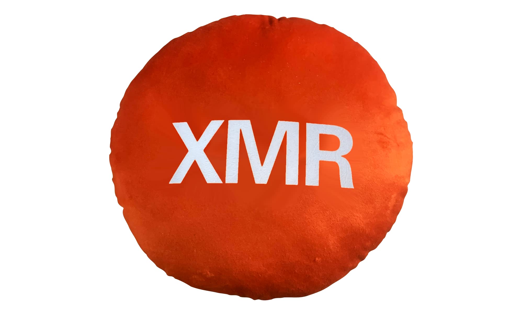Monero Pillow - Round Stuffed Plush Crypto Pillow by BlockCraft.Shop XMR Plush Pillow