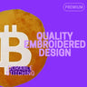Bitcoin Pillow – Embroidered Round Stuffed Plush BTC Crypto Cushion – Soft Bitcoin Decor for Traders & Crypto Fans