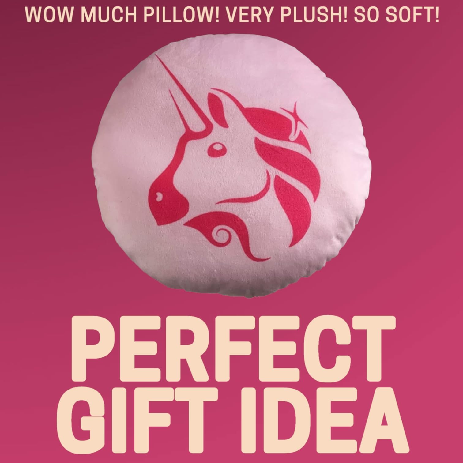 Uniswap Pillow - Round Stuffed Plush Crypto Pillow by BlockCraft.Shop UNI Plush Pillow