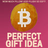 Bitcoin Pillow – Embroidered Round Stuffed Plush BTC Crypto Cushion – Soft Bitcoin Decor for Traders & Crypto Fans