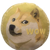 Dogecoin Pillows - Round Stuffed Plush Crypto Pillow by BlockCraft.Shop Doge Plush Pillow 32 cm