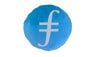 Filecoin Pillow - Embroidered Round Stuffed Plush Crypto Pillow by BlockCraft.Shop FIL Plush Pillow