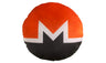 Monero Pillow - Round Stuffed Plush Crypto Pillow by BlockCraft.Shop XMR Plush Pillow