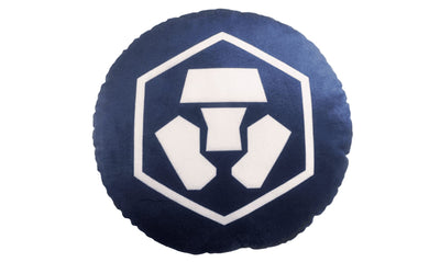 Crypto.com Cronos Pillow - Round Stuffed Plush Crypto Pillow by BlockCraft.Shop Cronos CRO Plush Pillow (Updated