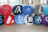 Crypto.com Cronos Pillow - Round Stuffed Plush Crypto Pillow by BlockCraft.Shop Cronos CRO Plush Pillow (Updated