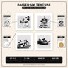 Raised UV texture feature details of the vintage cartoon coasters